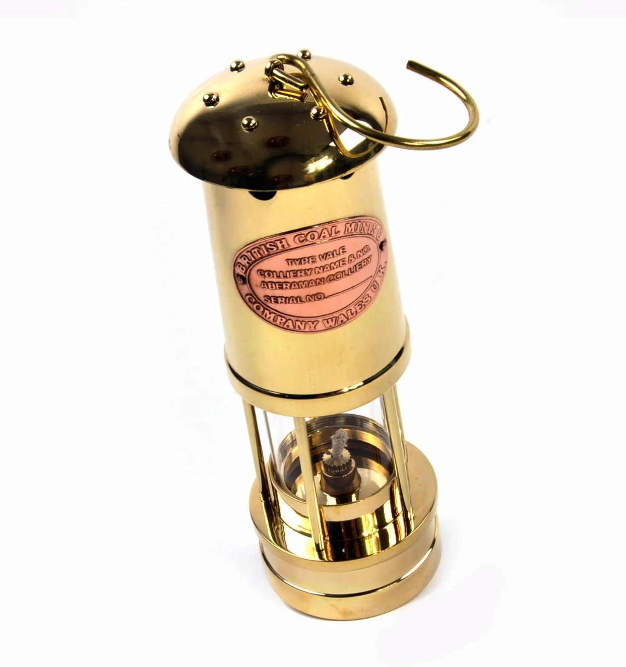 Nauticalia Lampada Miners, 24cm, Oro, Ottone, Senza Finitura, Lampada a Olio
