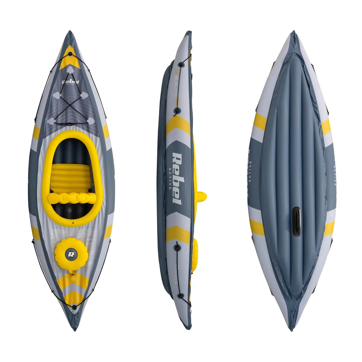 Rebel Electro Kayak Gommone gonfiabile turistico 282x90 Pontone gonfiabile Sedile RBA-4515