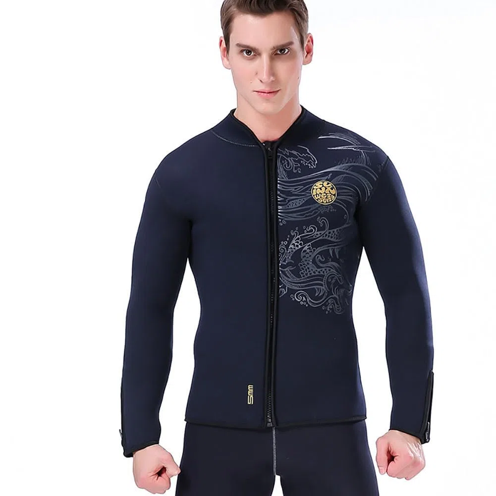 Muta da uomo e donna, con fodera in pile, 5 mm, in neoprene, per immersioni, snorkeling, canottaggio, surf, XL