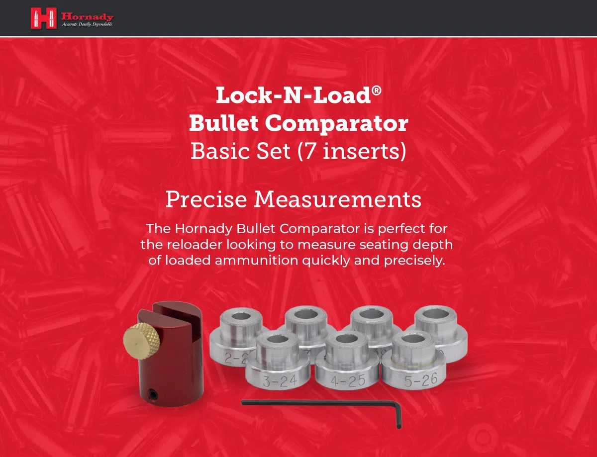 Hornady L-N-L Bullet Comparator Basic Set (Body + 6 Inserts)