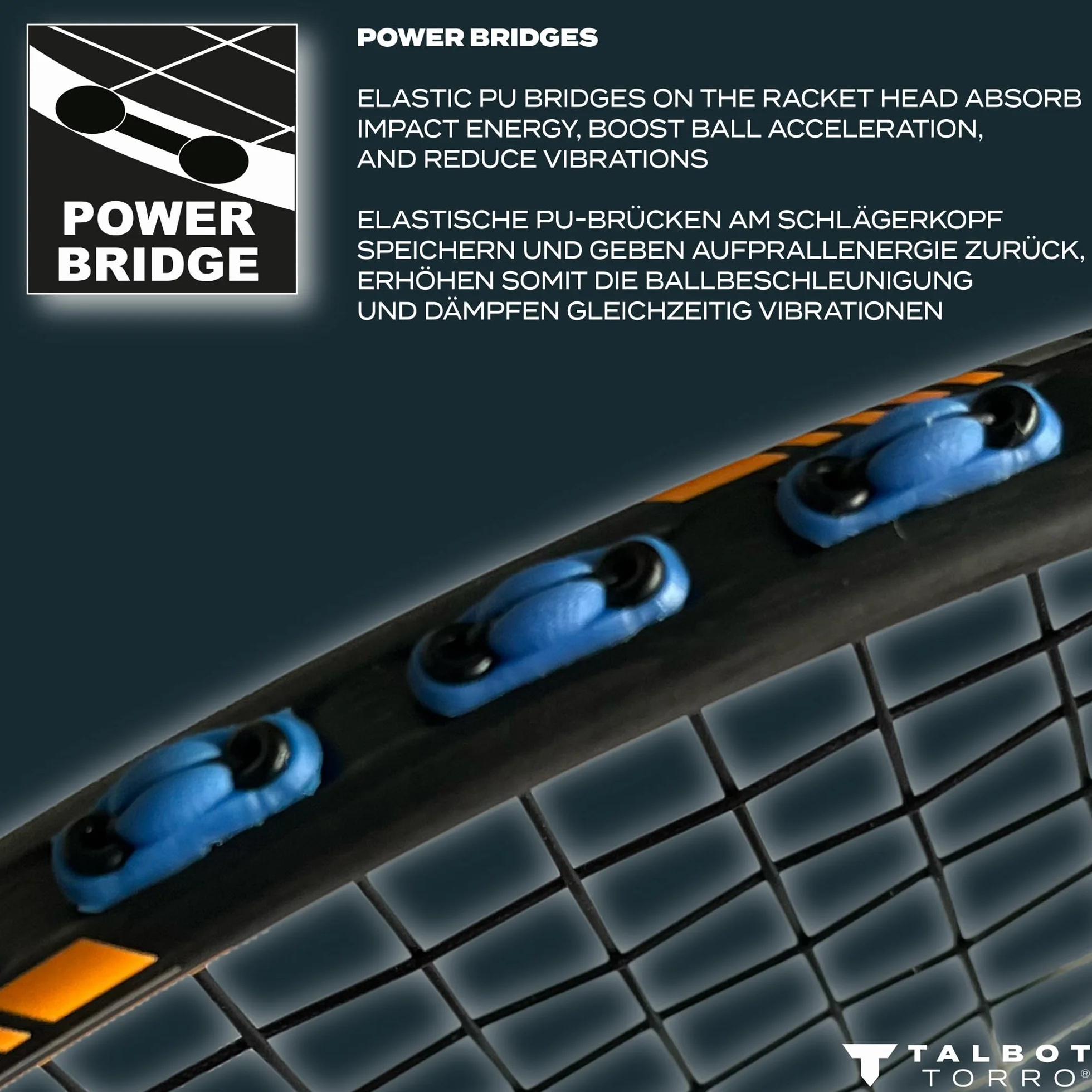 Talbot Torro Isoforce 951 Racchetta da Badminton, 100% Carbon4, Asta Lunga per la Massima Potenza, Profilo della Testa Multitaper 439564