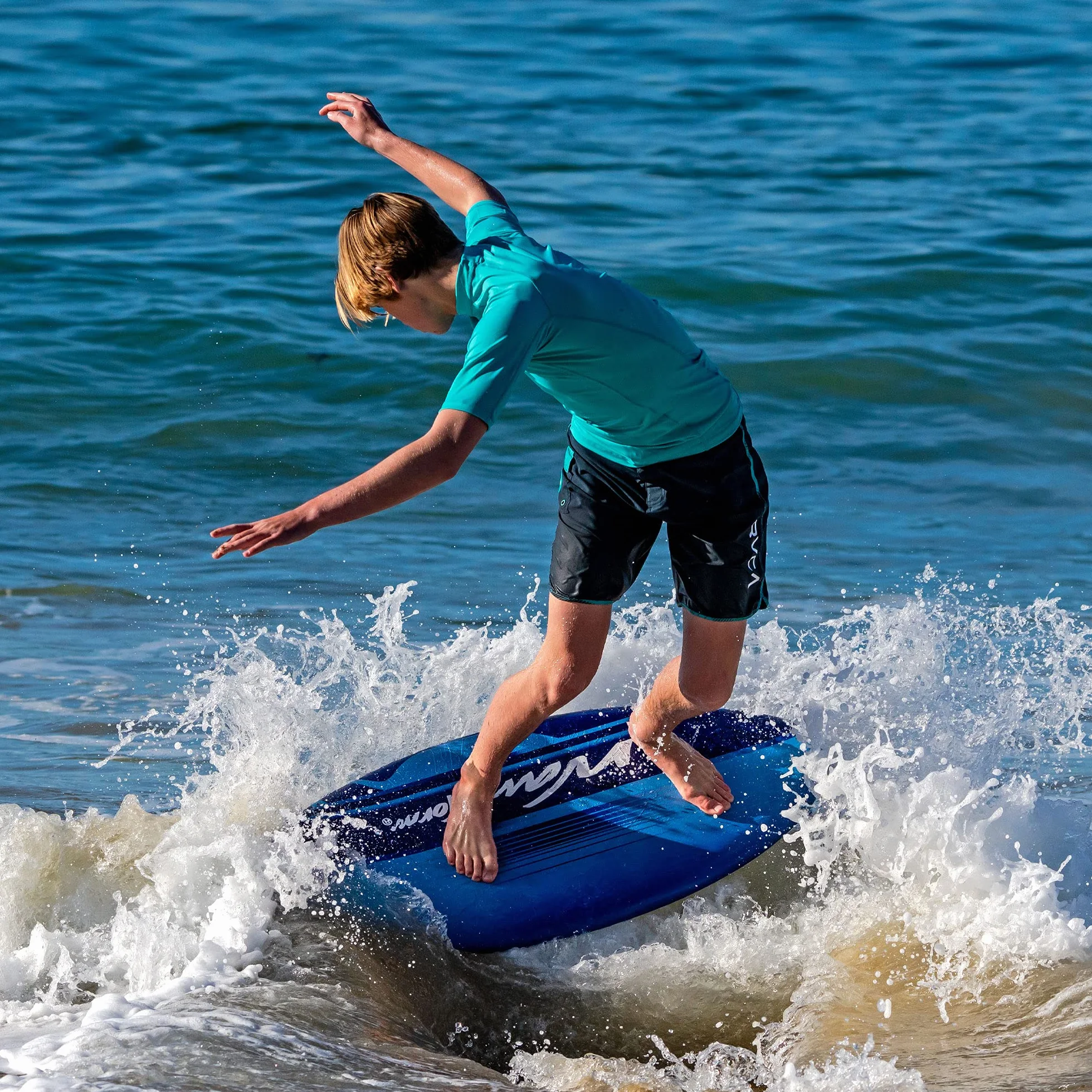 Wavestorm Skimboard in schiuma da 48" | Skimboard per principianti e tutti i livelli di skimming, surf e bodyboard, skimboard blu