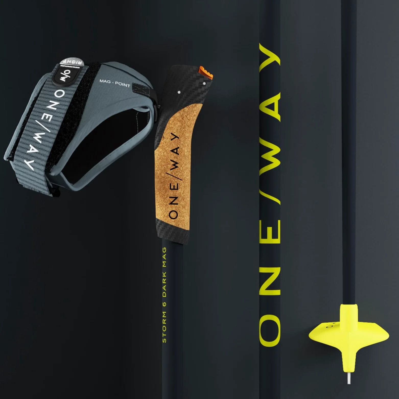 Fischer Bastoni da sci di fondo OneWay Storm 6 Mag Dark 30% Carbon