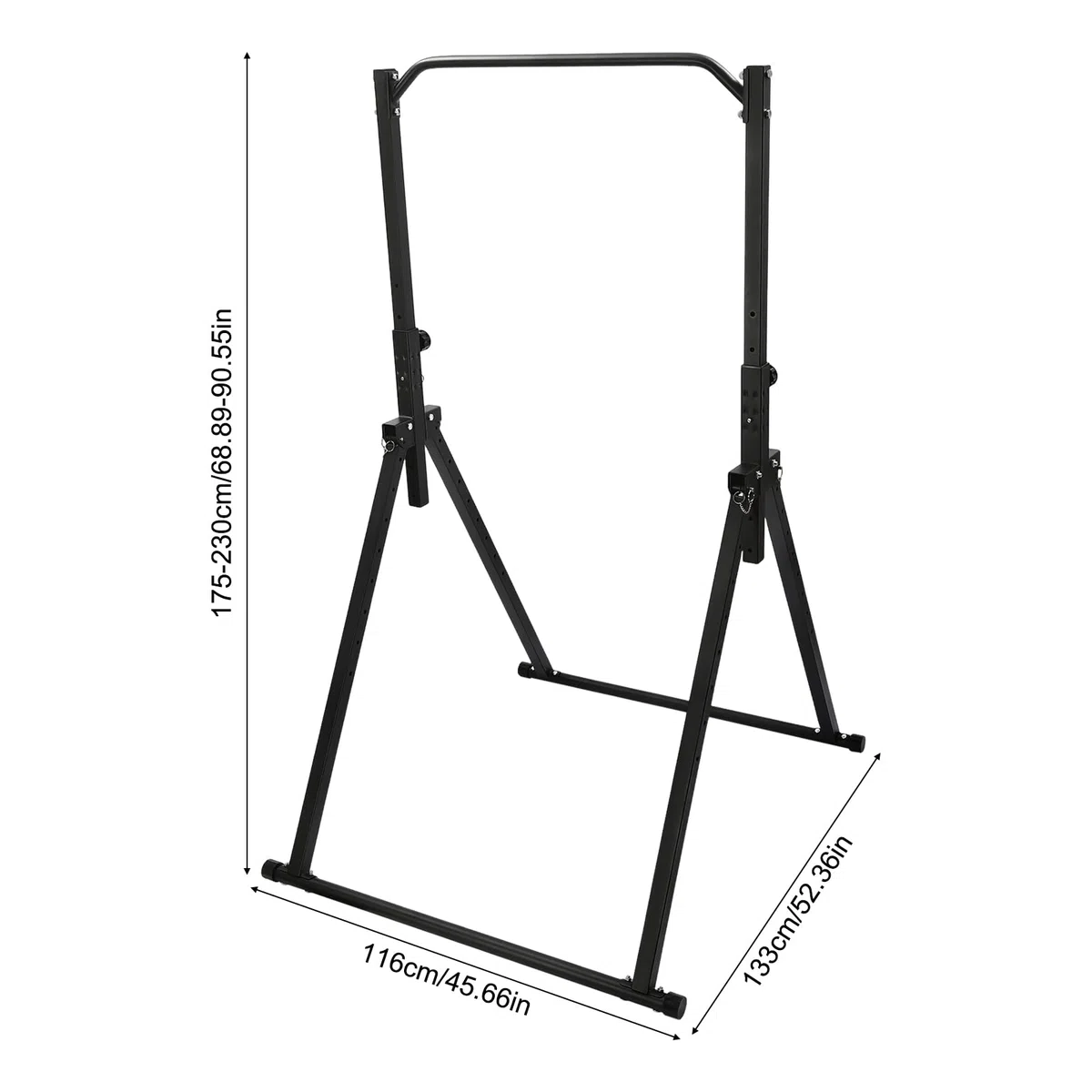 Asta orizzontale regolabile Height Home Pull Up Bar Triangular Station regolabile, autoportante, per palestra a casa, asta triangolare per trazioni per allenamento di forza