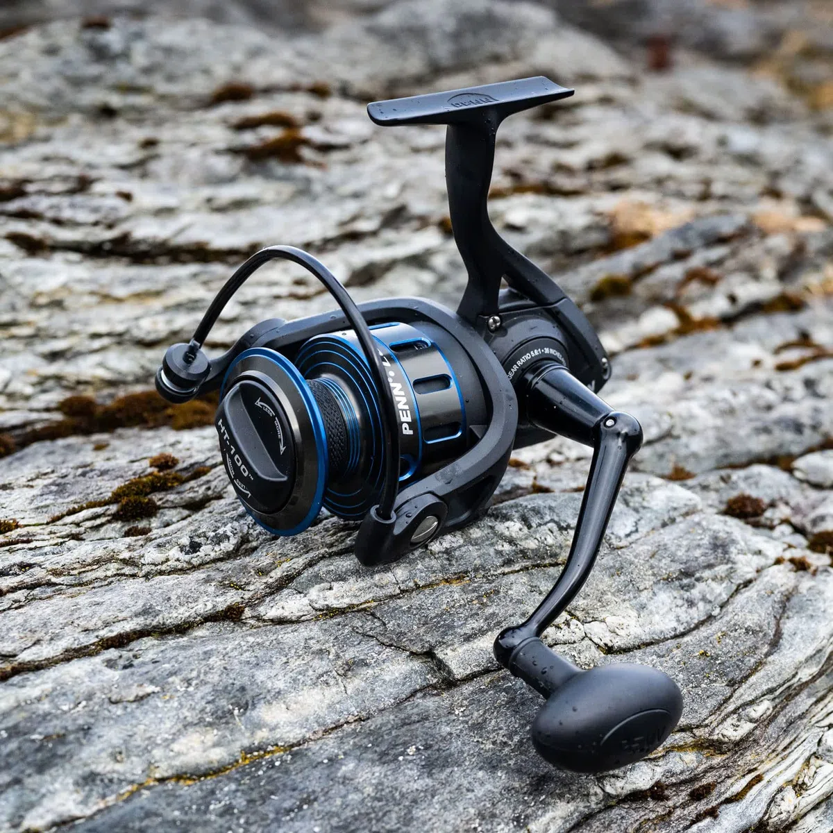 PENN Mulinello Combat III per pesca in acqua salata, versatile, per barca, kayak, riva, spinning, jigging, surf e uso a tutto tondo, nero/blu