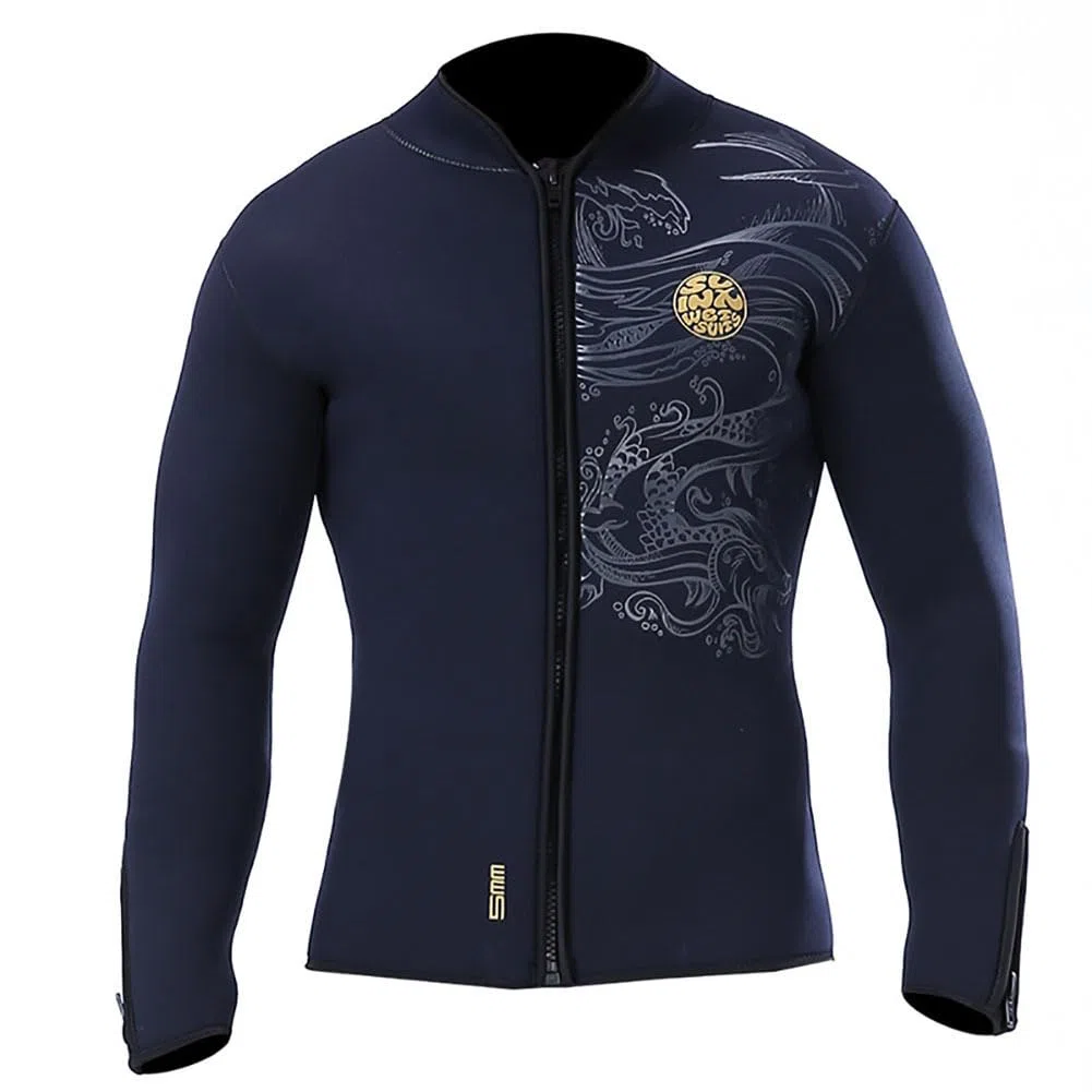 Muta da uomo e donna, con fodera in pile, 5 mm, in neoprene, per immersioni, snorkeling, canottaggio, surf, XL