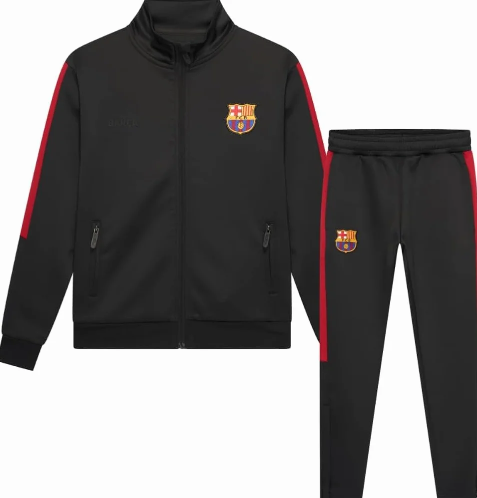 FCB Tuta da Allenamento FC Barcelona Nera per Adulti - Taglie S Fino a XXL - Tuta da Allenamento Barca Nera Uomo - Prodotto Ufficiale