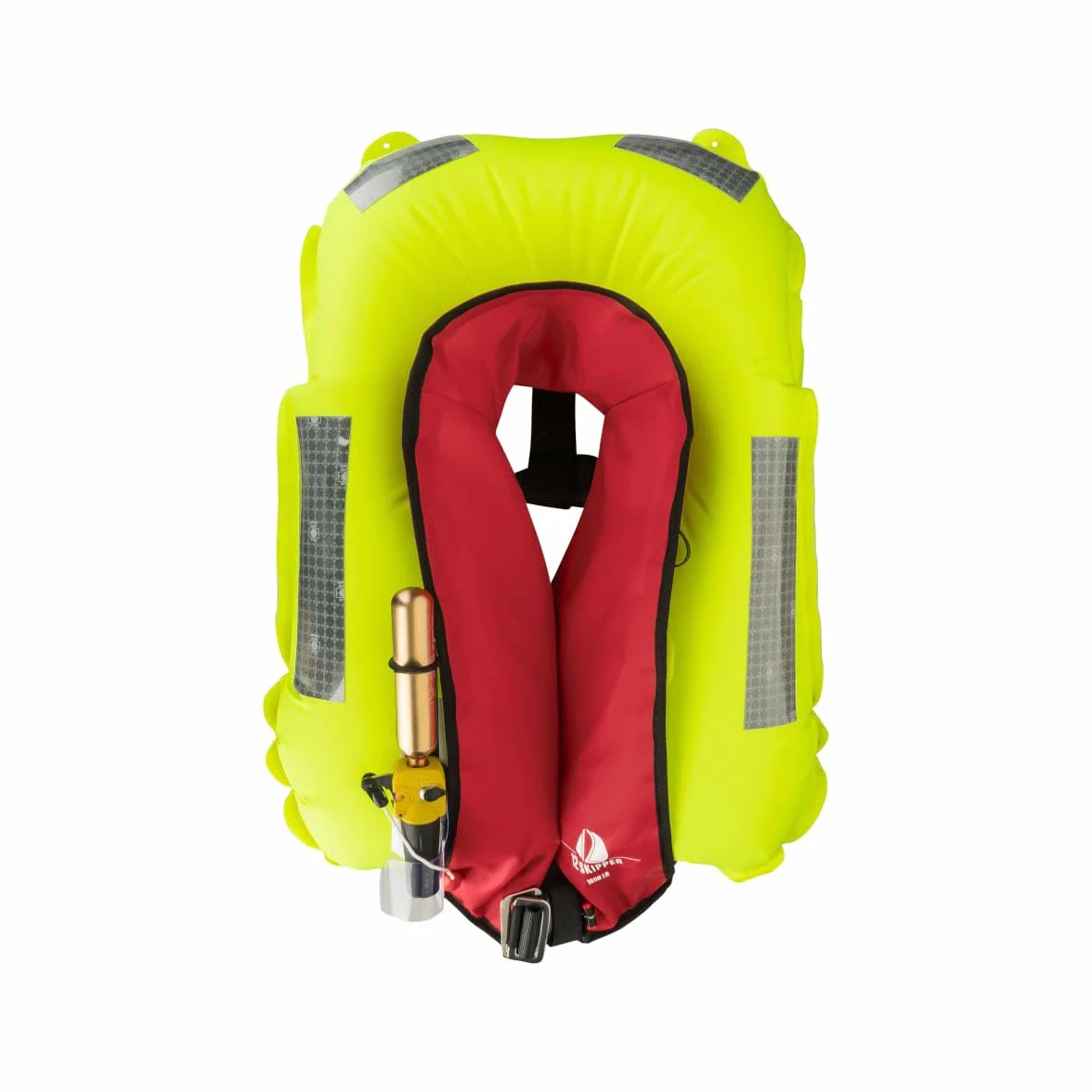 Gilet di salvataggio automatico 165N con imbracatura, giubbotto di salvataggio blu acciaio