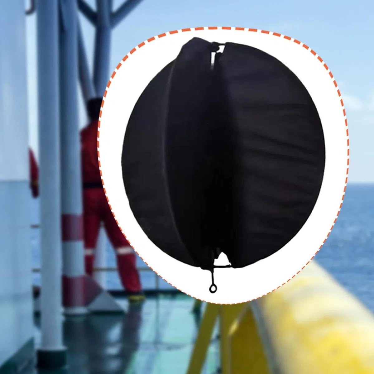 Palla di Segnalazione Dell'ancora, Palla di Segnalazione Diurna, Telone Pratico, Stabile, Durevole, Visibilità Diurna per Porti, Cant, Diametro 30 Cm