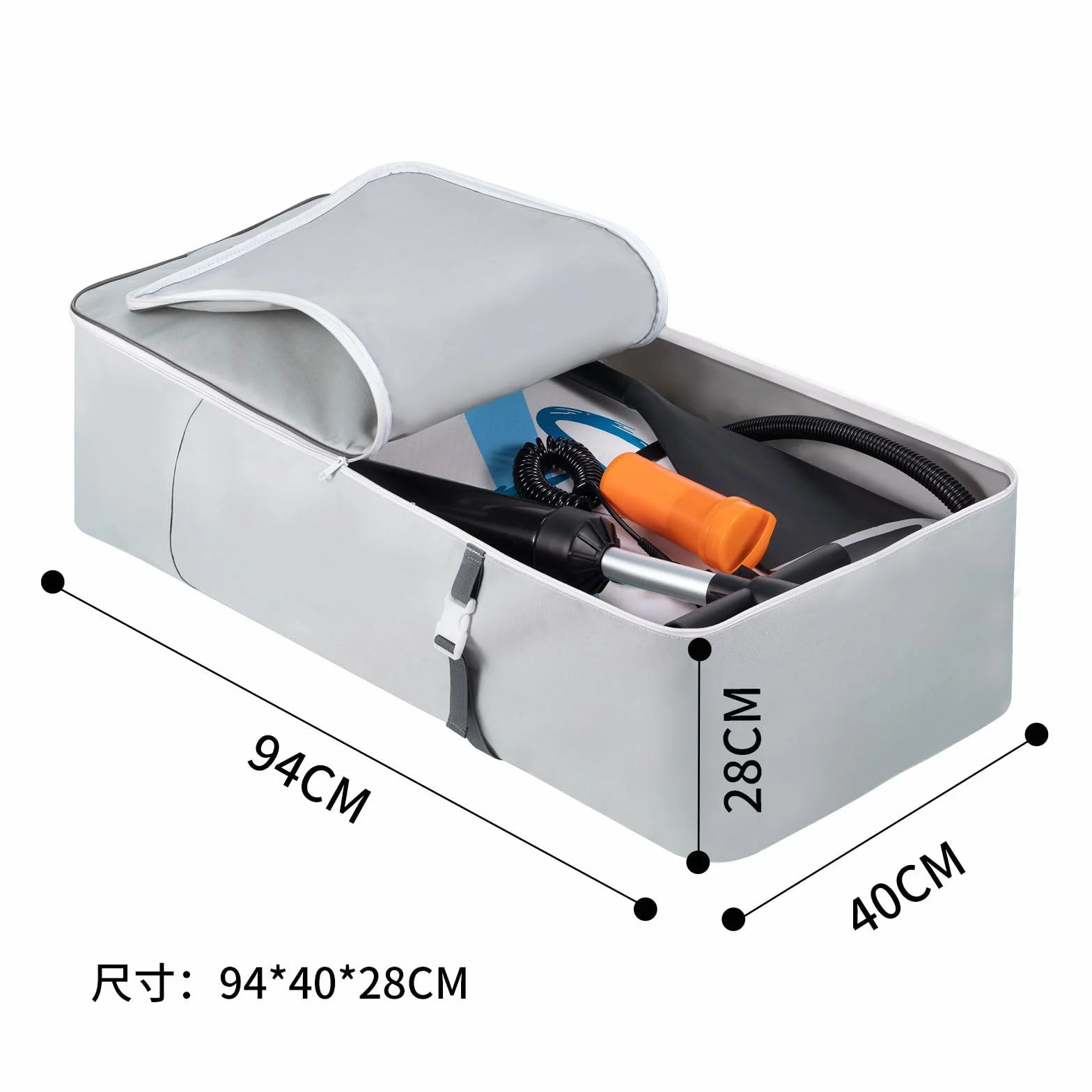 Zaino da viaggio impermeabile da 105 l, per paddleboard gonfiabile, SUP Stand Up Board, borsa a tracolla, panno Oxford portatile, borsa da surf