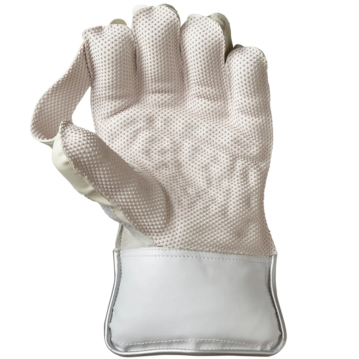Gunn & Moore GM Cricket Wicket Keeper Keeping Gloves | 606 | PU Lining & Pimple Rubber Palm | PU Faux Leather Back of Hand | 1 Pair | White & Black with GM Logo