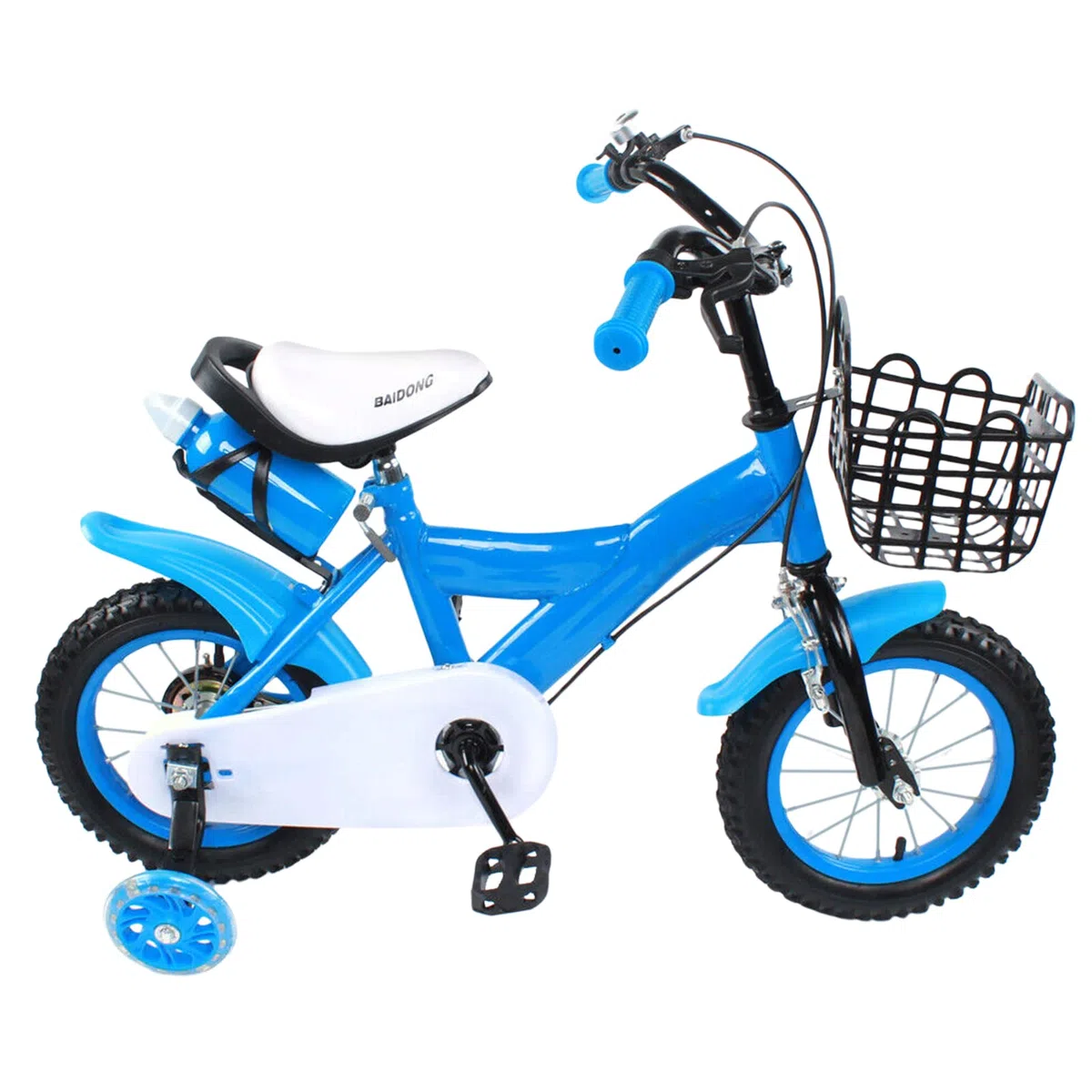 Bicicletta per bambini, 12 pollici, bici da strada in acciaio al carbonio per bambini con ruote di supporto, bicicletta per bambini per ragazzi e ragazze 2-4 anni