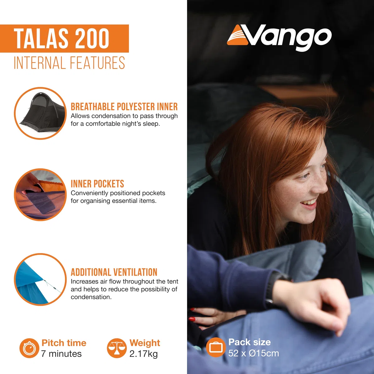 Vango Talas 200 2 ManTunnel Tenda
