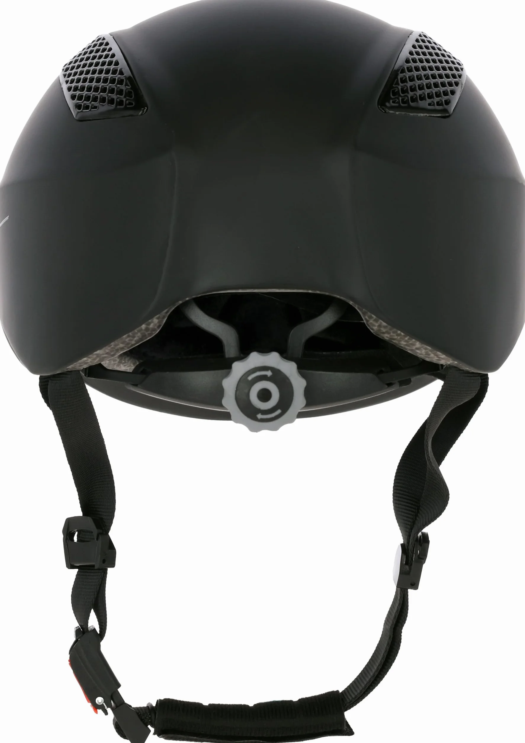 Covalliero Casco da equitazione eXite, donna, uomo, nero, circonferenza 57-60 cm, Disc-System, visiera flessibile, sistema di ventilazione, Chiusura Fast-Click