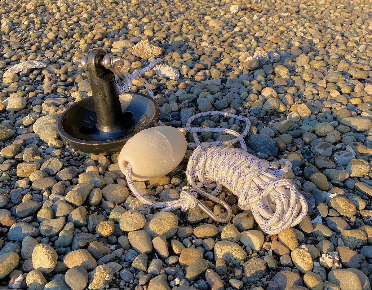 Newport Vessels Set di Ancoraggio a Fungo di Alta qualità con Borsa, Corda, bouy e Hardware in Acciaio Inossidabile