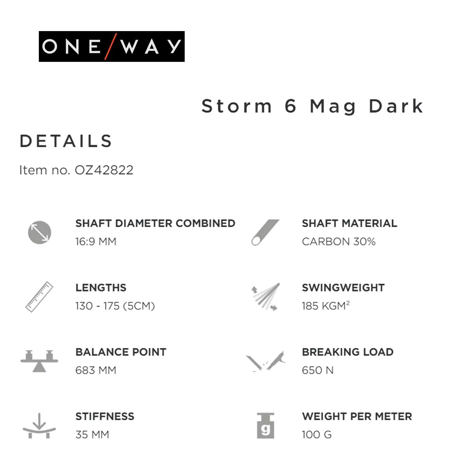Fischer Bastoni da sci di fondo OneWay Storm 6 Mag Dark 30% Carbon