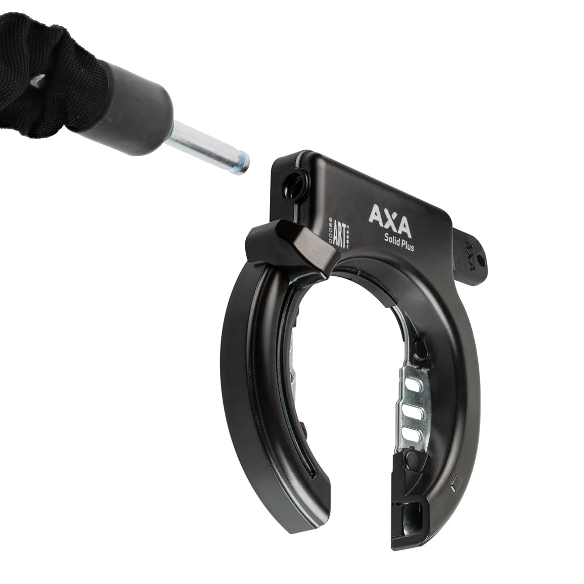 Lucchetto da telaio AXA Solid - lucchetto da telaio di alta qualità, apertura extra ampia, ART 2 stelle, nero - 58 mm
