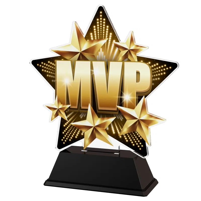 Trophy Monster MVP Most Valuable Player Trophy Award Star Award | Dimensioni 160 mm | Perfetto per club, adulti o bambini | Realizzato in acrilico stampato