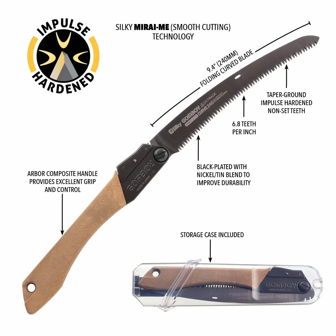 Silky GOMBOY Curve Professional – 240 mm – Outback Edition