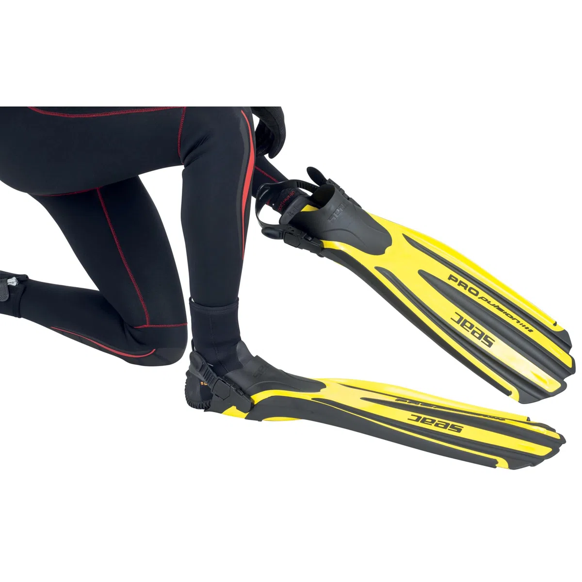 Seac Propulsion, Pinne da Subacquea con Cinghiolo Regolabile, Made in Italy