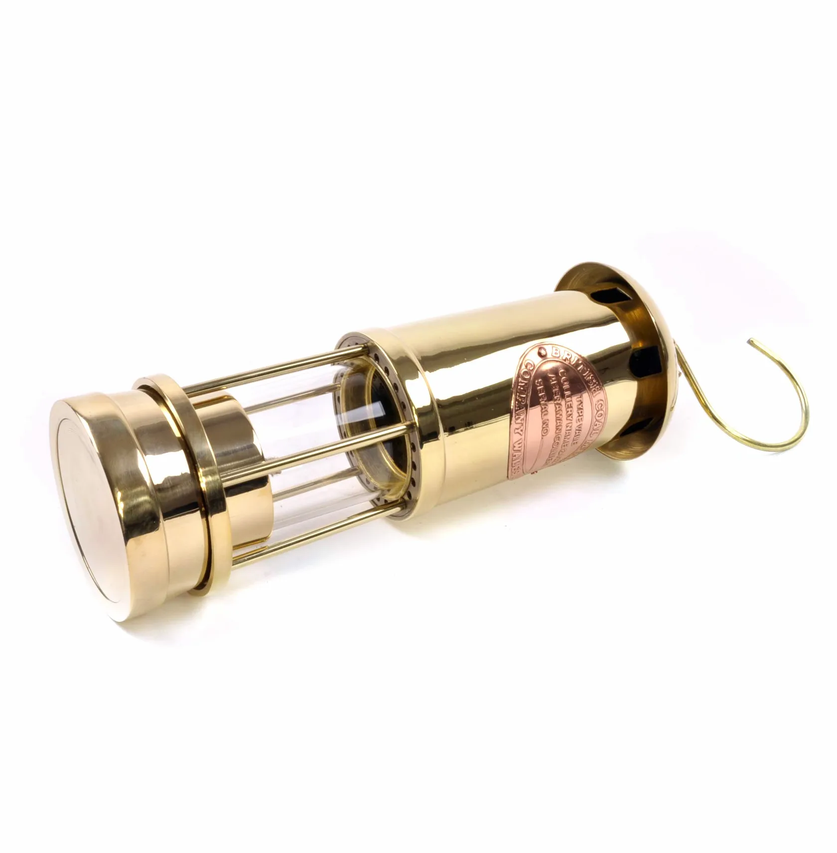 Nauticalia Lampada Miners, 24cm, Oro, Ottone, Senza Finitura, Lampada a Olio