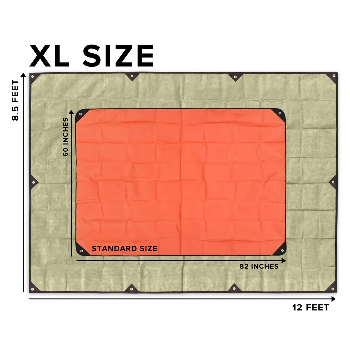 Arcturus XL Survival Tarp - Telo isolante riflettente termico da campeggio, 22,5 x 30,5 m, colore: marrone chiaro