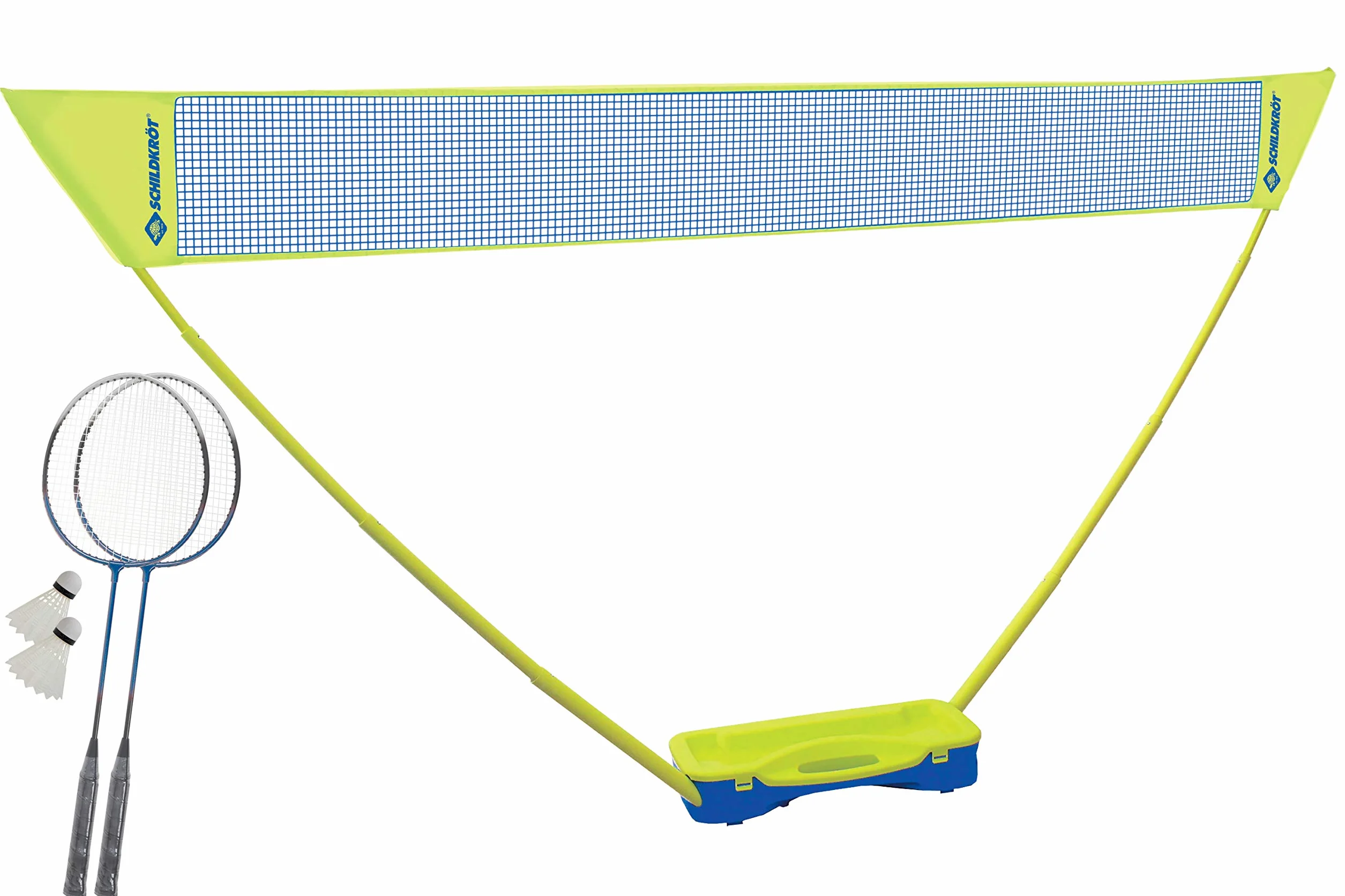 Schildkröt 970992 - Set da Badminton Compact, con Rete, 2 Racchette e 2 Palline, in Pratica Valigetta di plastica
