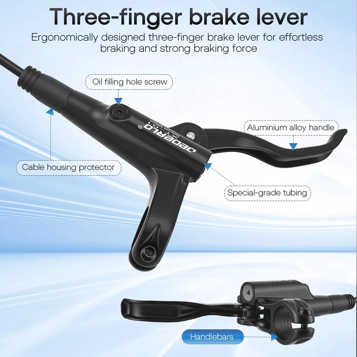 Kit Freni Idraulici per Bici, Set Freni a Disco, eBike Idraulici Bici Anteriore 800mm e Posteriore 1400mm, Doppio Pistone, Pinze in Alluminio, Rotori 160mm per MTB, eBike, BMX, Corsa