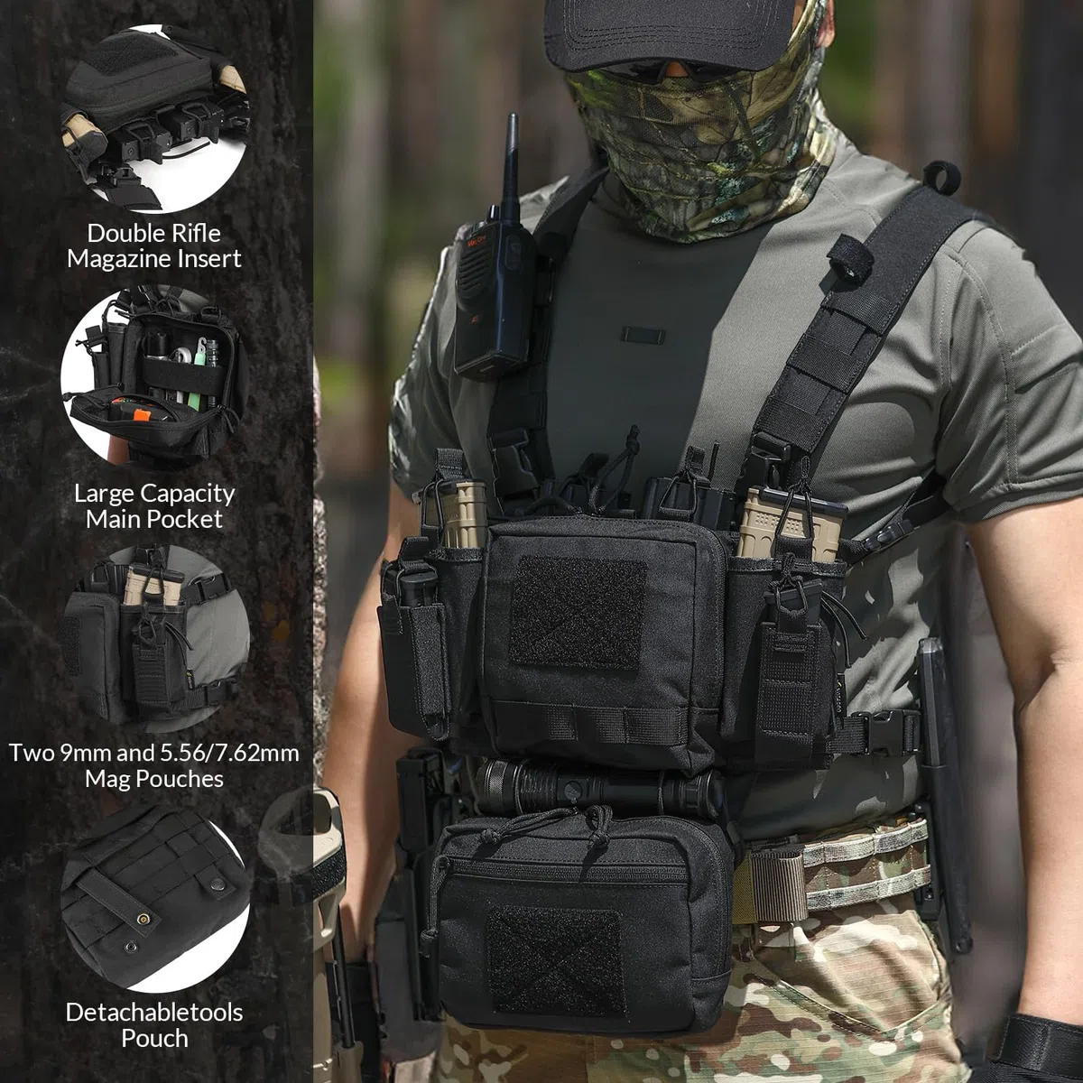 VOTAGOO Pelo tattico, Paintball Chest Rig