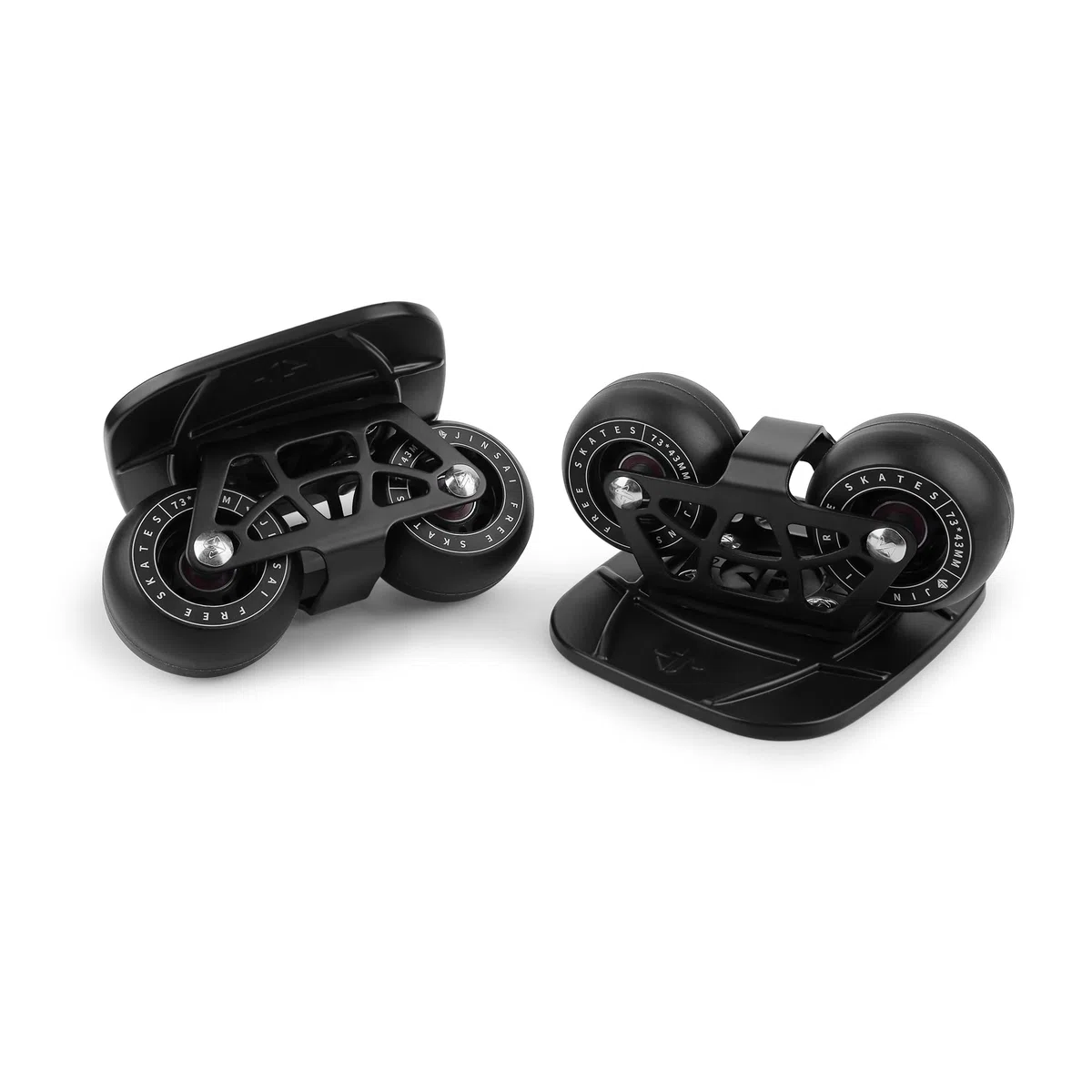 FreeSkates - Pattini portatili a rotelle da strada, con tavola in lega di alluminio antiscivolo, skateboard diviso con ruote in poliuretano di fascia alta