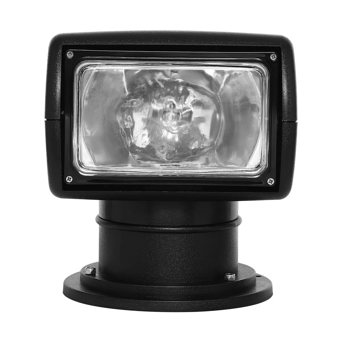 Faro di ricerca per barche, resistente alle intemperie, girevole a 360 gradi, 100 W, 12 V, per yacht, caccia, barca, auto, fuoristrada, guardia costiera (nero)