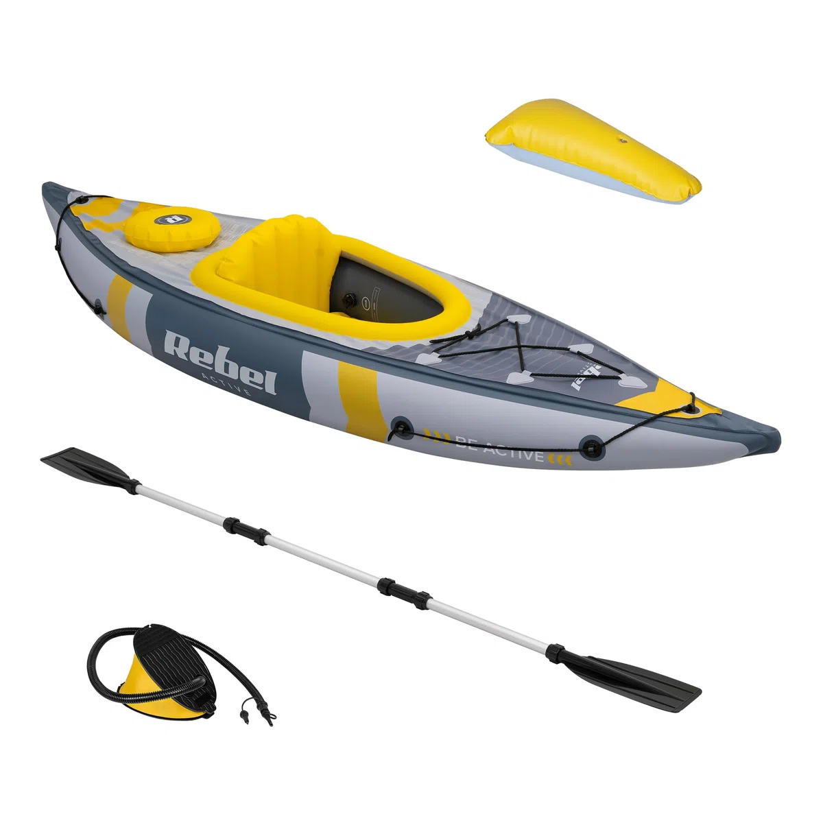 Rebel Electro Kayak Gommone gonfiabile turistico 282x90 Pontone gonfiabile Sedile RBA-4515