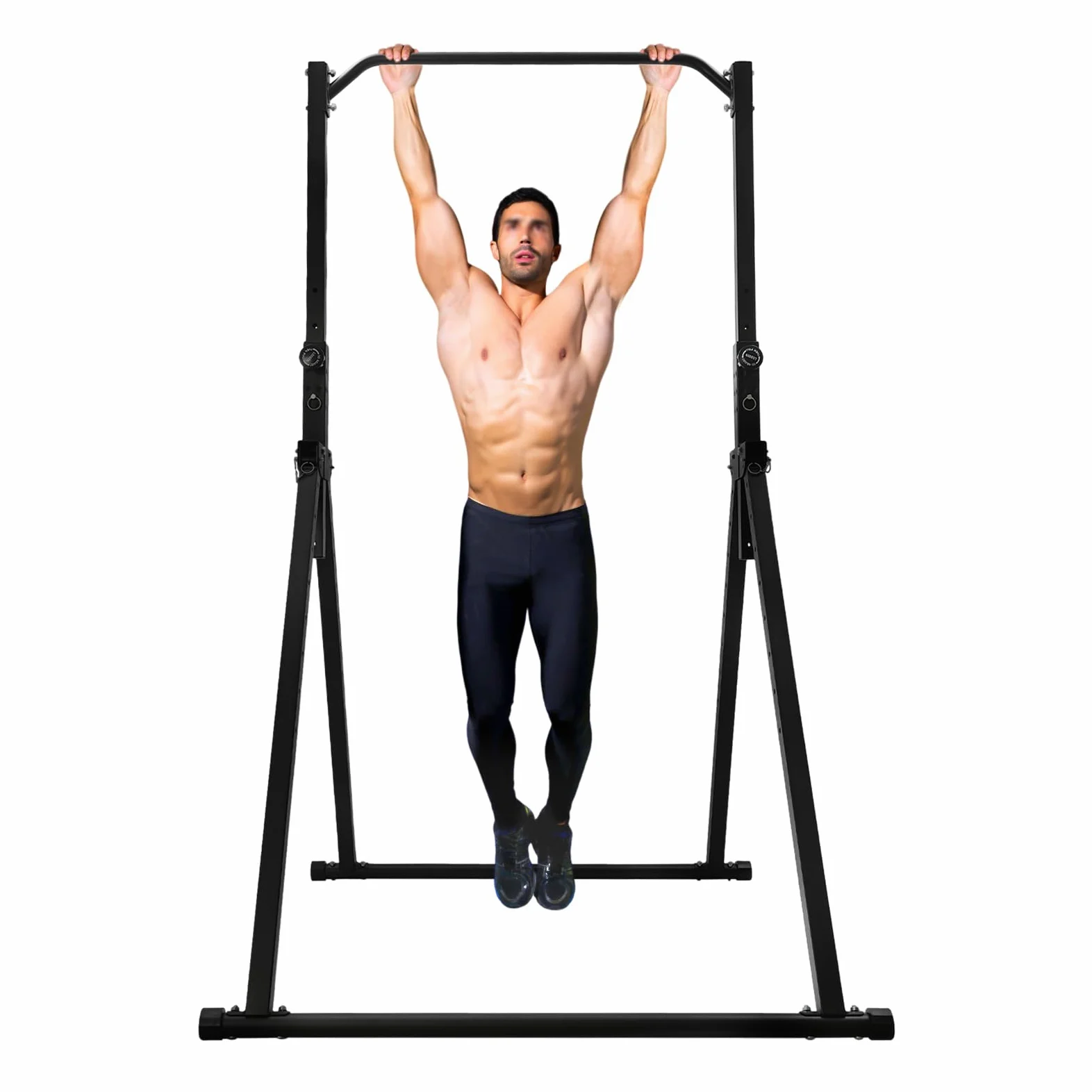 Asta orizzontale regolabile Height Home Pull Up Bar Triangular Station regolabile, autoportante, per palestra a casa, asta triangolare per trazioni per allenamento di forza