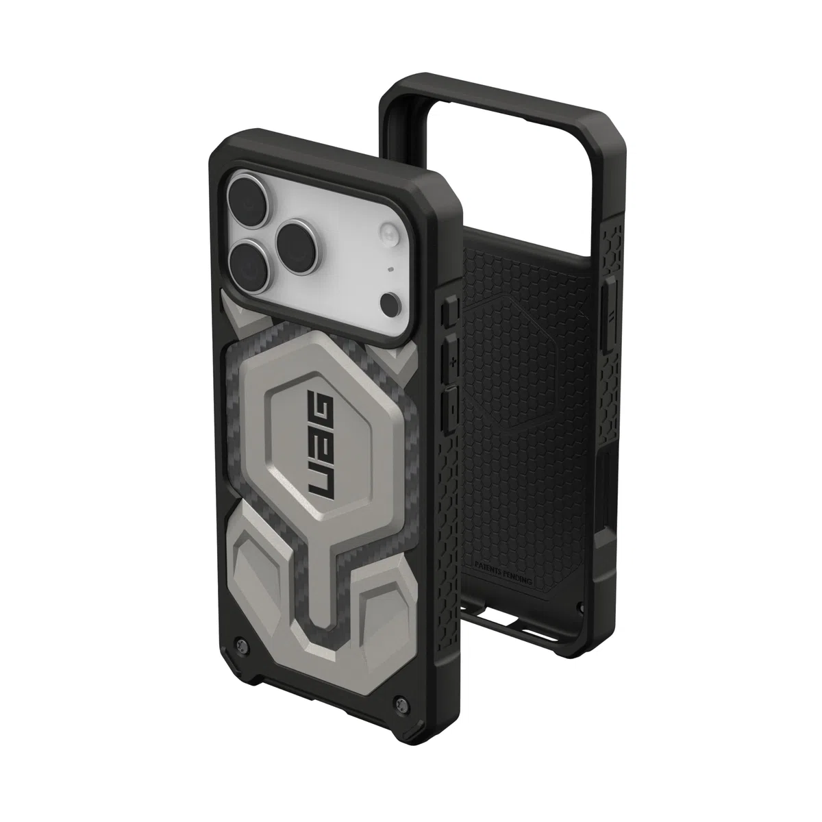 Urban Armor Gear Monarch Pro Case compatibile con Apple iPhone 17 Pro Max Custodia (Ricarica wireless/magnetica, Protezione a 5 strati) titanio