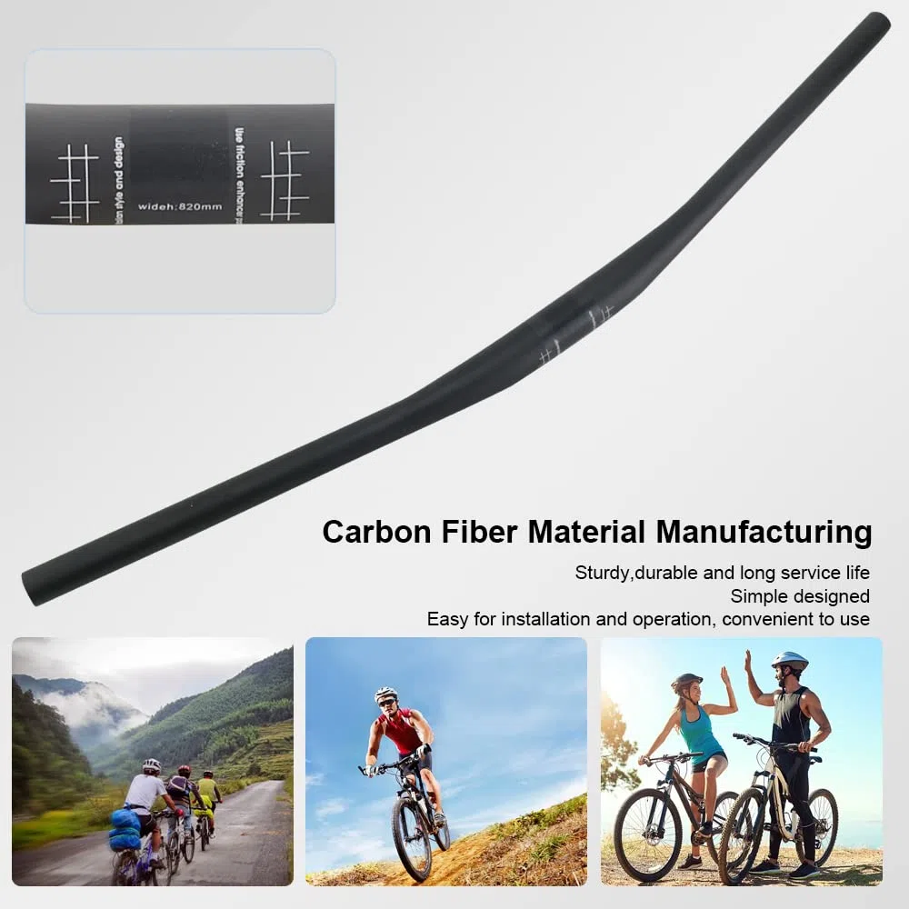 Manubrio Mountain Bike Manubrio Riser in Carbonio 31.8 Barre Riser Manubri Dritti per Downhill Gravel XC Fixie Enduro MTB Carbonio Fixie Enduro XC BMX Dirt UD Matte 820mm