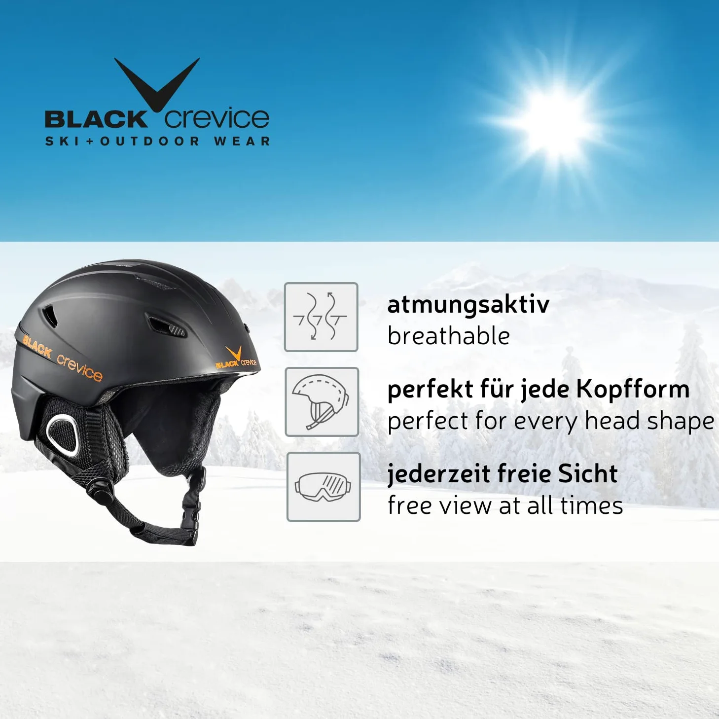 BLACK CREVICE Kitzbühel Casco da sci (X-Large, Nero Carbone)