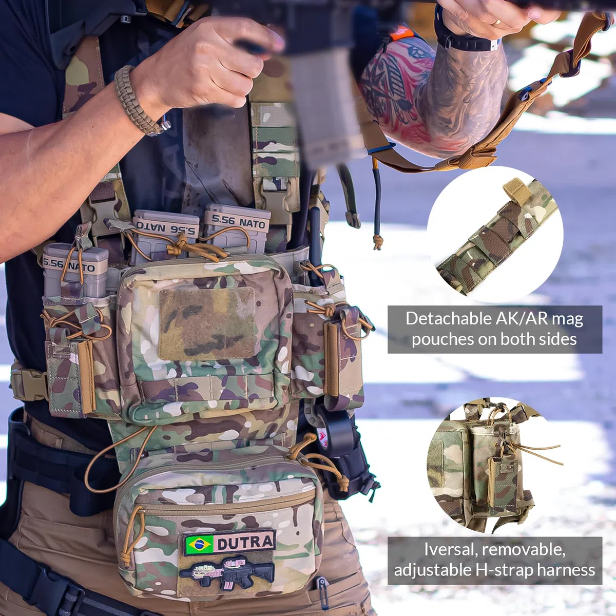 VOTAGOO Pelo tattico, Paintball Chest Rig