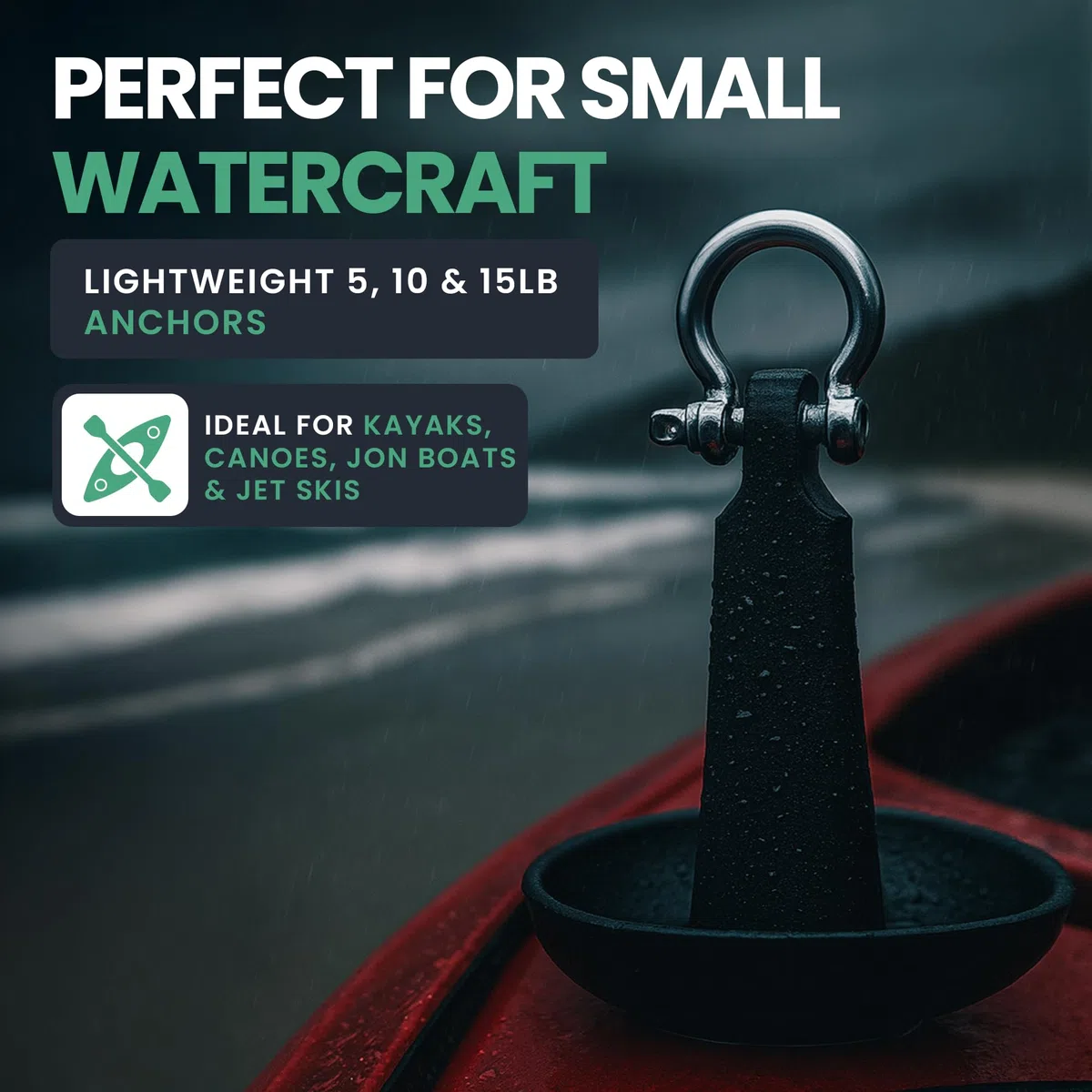 Newport Vessels Set di Ancoraggio a Fungo di Alta qualità con Borsa, Corda, bouy e Hardware in Acciaio Inossidabile
