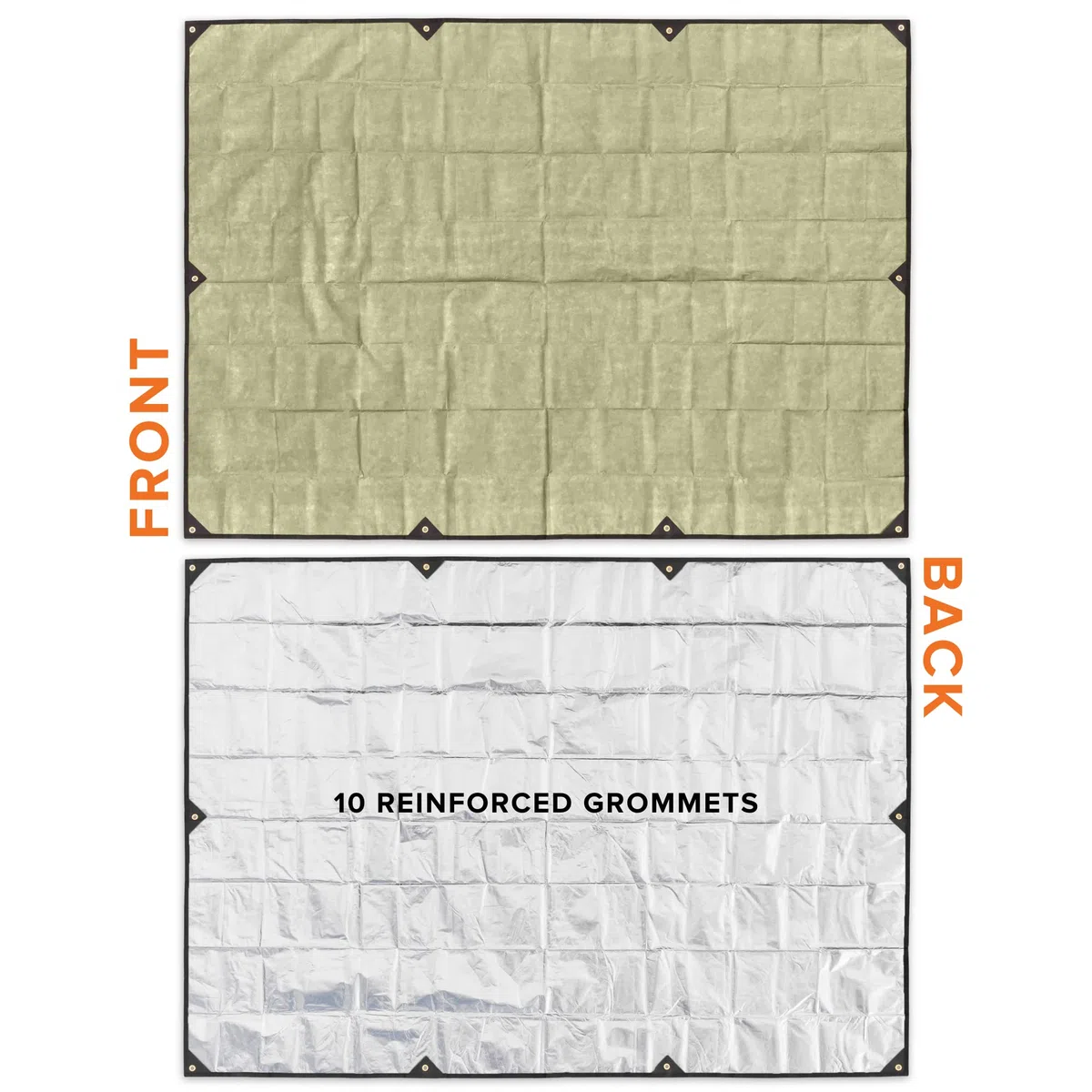 Arcturus XL Survival Tarp - Telo isolante riflettente termico da campeggio, 22,5 x 30,5 m, colore: marrone chiaro