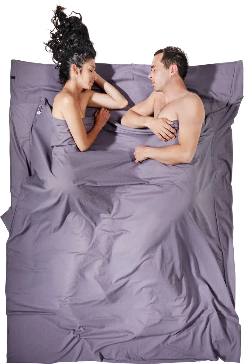 Cocoon TravelSheet Insect Shield Egyption Cotton Double, Elephant Grey