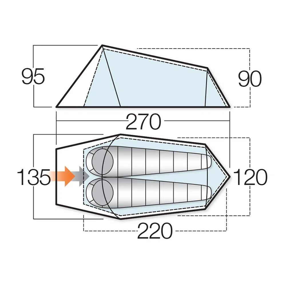 Vango Talas 200 2 ManTunnel Tenda