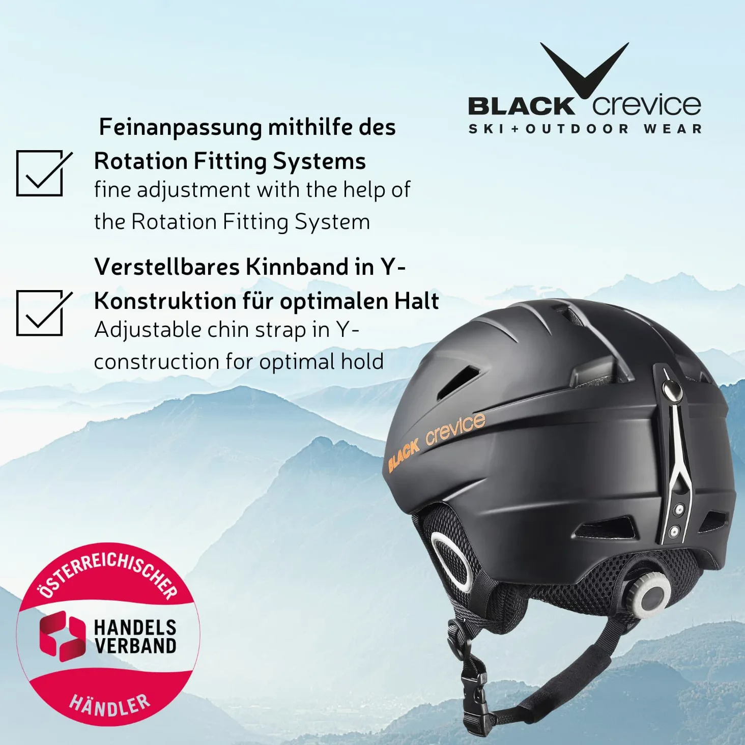 BLACK CREVICE Kitzbühel Casco da sci (X-Large, Nero Carbone)