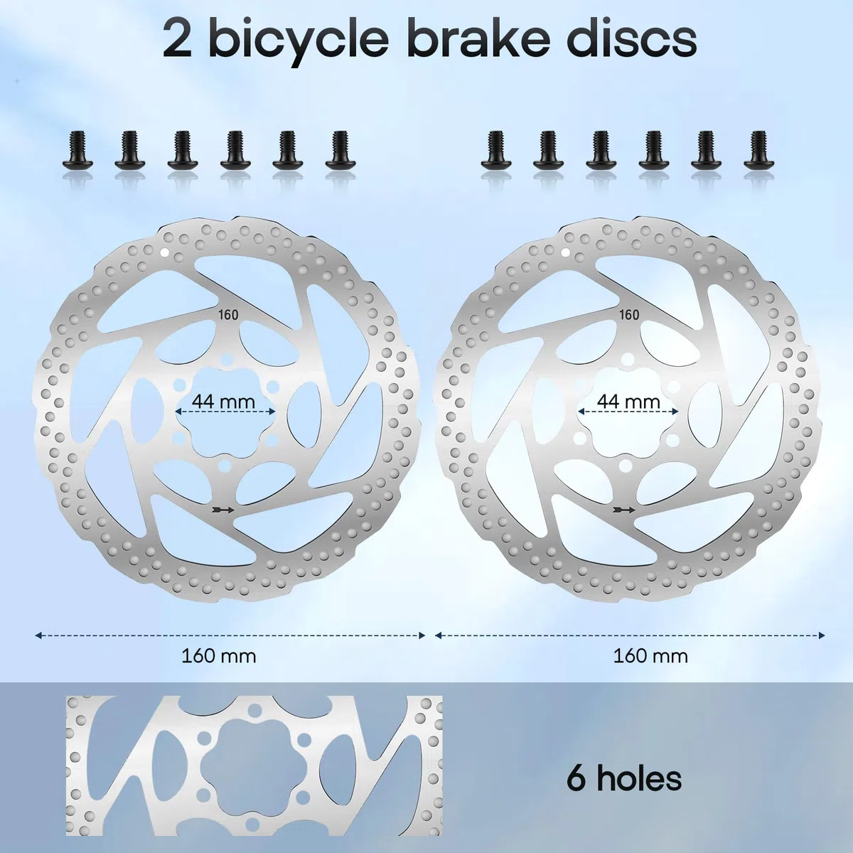 Kit Freni Idraulici per Bici, Set Freni a Disco, eBike Idraulici Bici Anteriore 800mm e Posteriore 1400mm, Doppio Pistone, Pinze in Alluminio, Rotori 160mm per MTB, eBike, BMX, Corsa