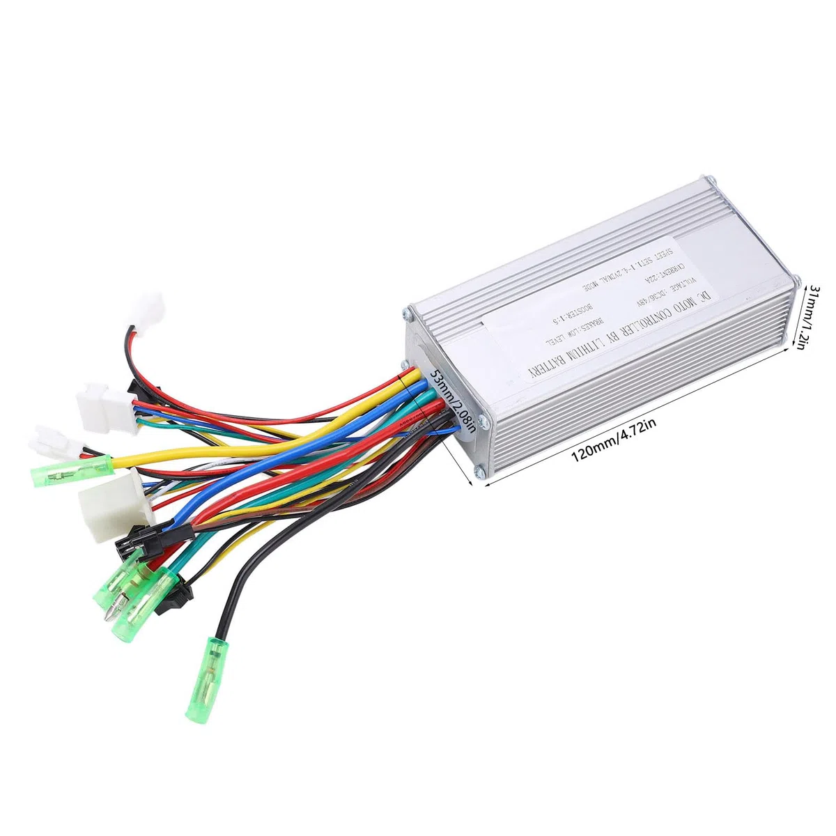 BuyWeek Kit Controller Brushless Bici Elettrica, Controller Motore Brushless 36V 48V 500W 750W 22A 9 Tubo con Misuratore Display LCD S866 per Bici Elettrica Scooter E-Bike