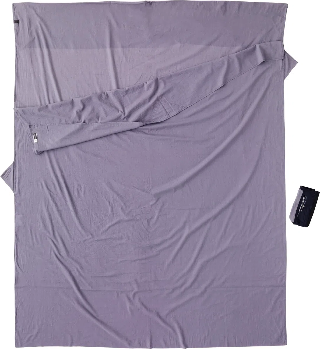 Cocoon TravelSheet Insect Shield Egyption Cotton Double, Elephant Grey
